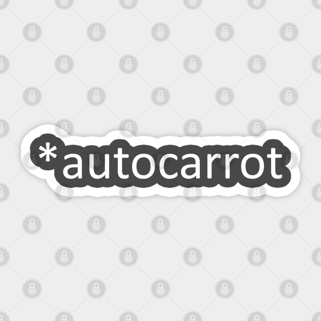 *autocarrot Sticker by shallotman